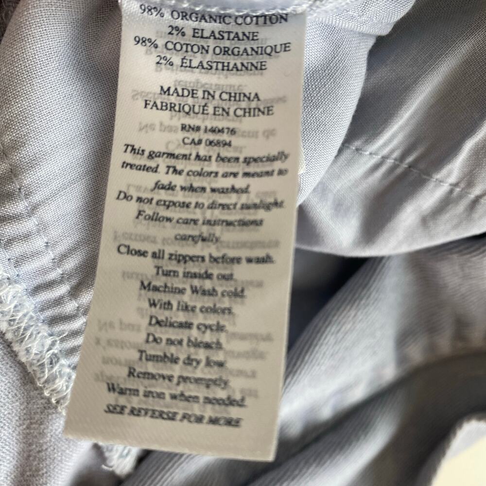 Faherty Blythe Utility Jumpsuit Indigo Organic Cotton Zip Front M - Picture 12 of 16